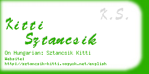 kitti sztancsik business card